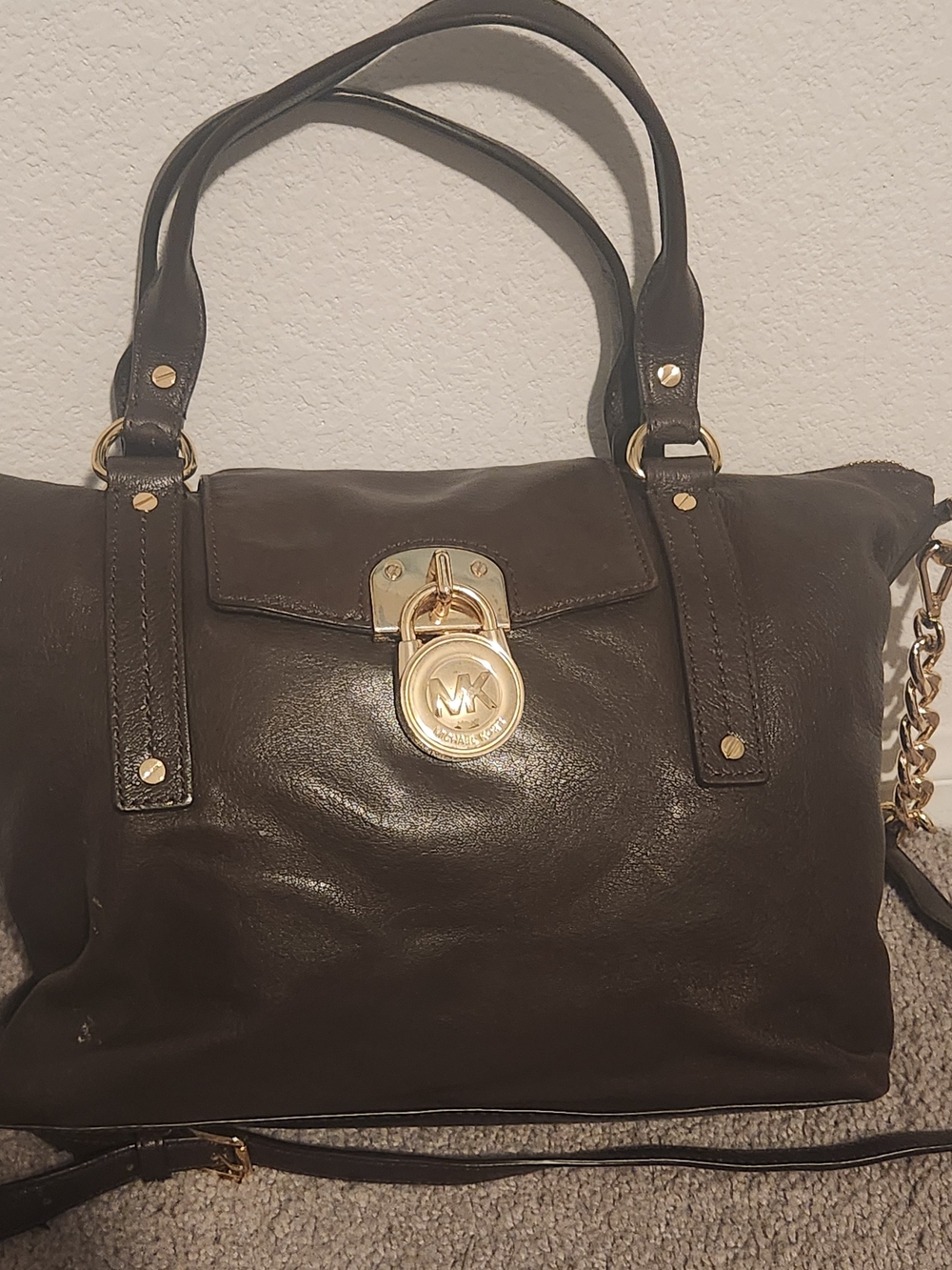 Vintage michael kors leather handbag used Black Great Condition